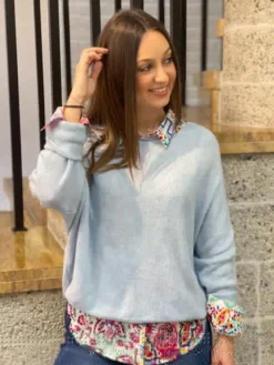 New Pull Millie Bleu Ciel Pulls Et Gilets