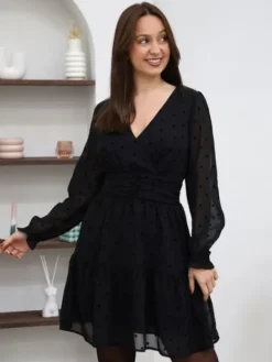 Hot Robe courte Alina Noir Robes