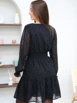 Hot Robe courte Alina Noir Robes