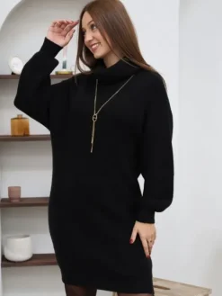 Hot Robe courte Clara Noir Robes