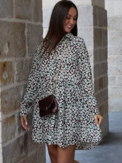 Hot Robe courte Héloise Marron Robes