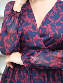 Shop Robe courte Sally Mauve Robes