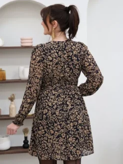 Shop Robe courte Sonia Bleu marine Robes