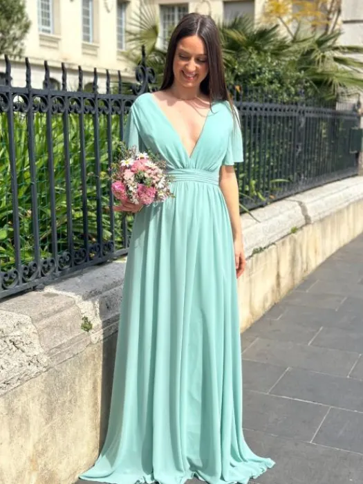 Cheap Robe Joy Vert Sauge Collection Cérémonie