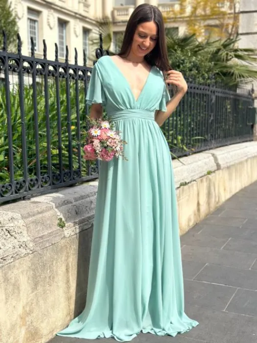 Cheap Robe Joy Vert Sauge Collection Cérémonie