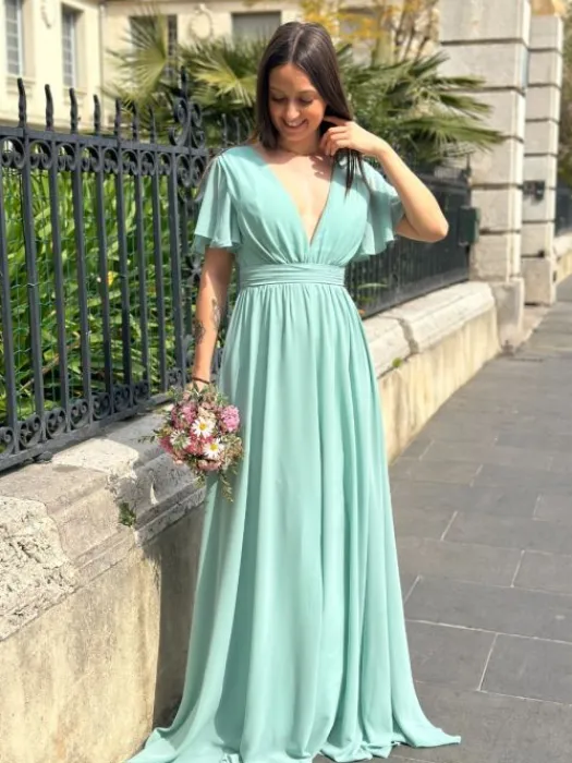 Cheap Robe Joy Vert Sauge Collection Cérémonie
