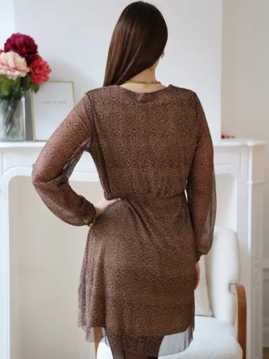 Hot Robe Laurette Léopard Collection Mère Fille|Robes