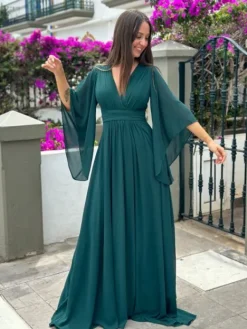 Sale Robe Lise Vert foncé Collection Cérémonie