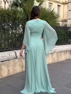 Store Robe Lise Vert sauge Collection Cérémonie