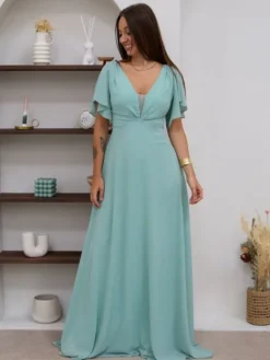 Online Robe longue Anika Vert sauge Collection Cérémonie