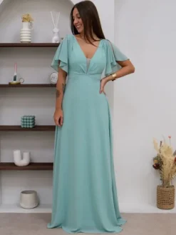 Online Robe longue Anika Vert sauge Collection Cérémonie