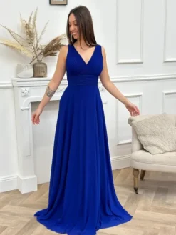 Fashion Robe longue Avril Bleu Roi Collection Cérémonie