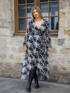 Outlet Robe longue Charlie Noir Robes