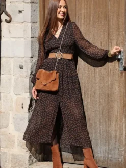 Store Robe longue Diane Marine Robes