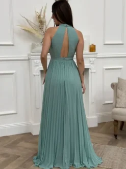 Outlet Robe longue Doriana Vert Sauge Collection Cérémonie