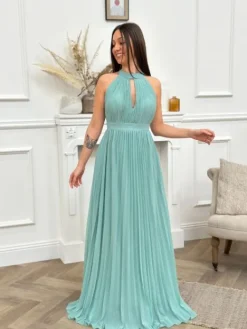 Outlet Robe longue Doriana Vert Sauge Collection Cérémonie