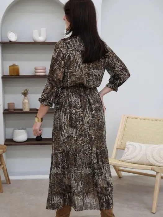 Store Robe longue Doussia Taupe Robes