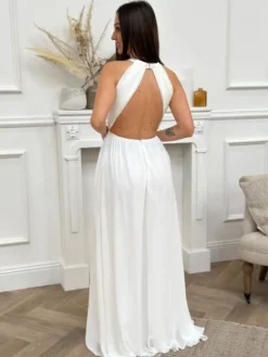 Hot Robe longue Garance Blanc Collection Cérémonie