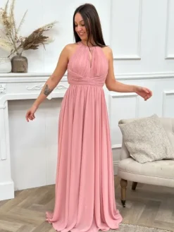 Discount Robe longue Garance Vieux Rose Collection Cérémonie