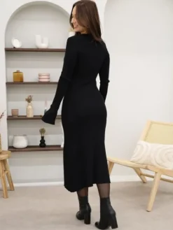 Shop Robe longue Gilda Noir Robes
