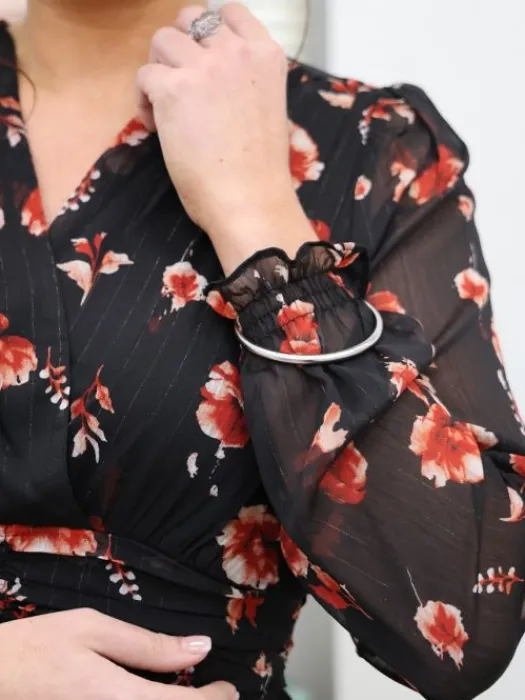 Online Robe longue Maissa Noir Robes