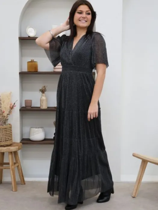 Discount Robe longue Tilda Argent Robes
