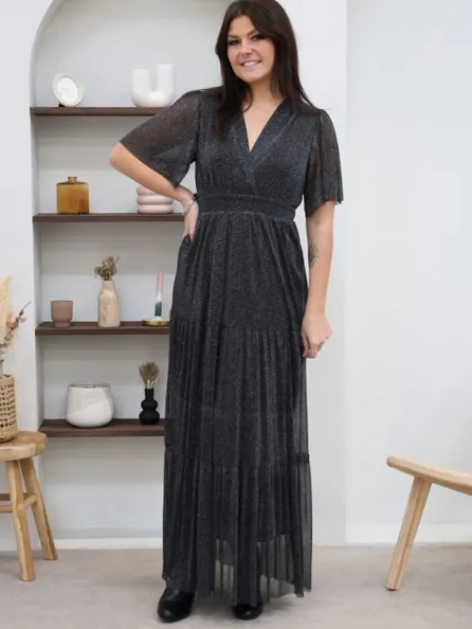 Discount Robe longue Tilda Argent Robes