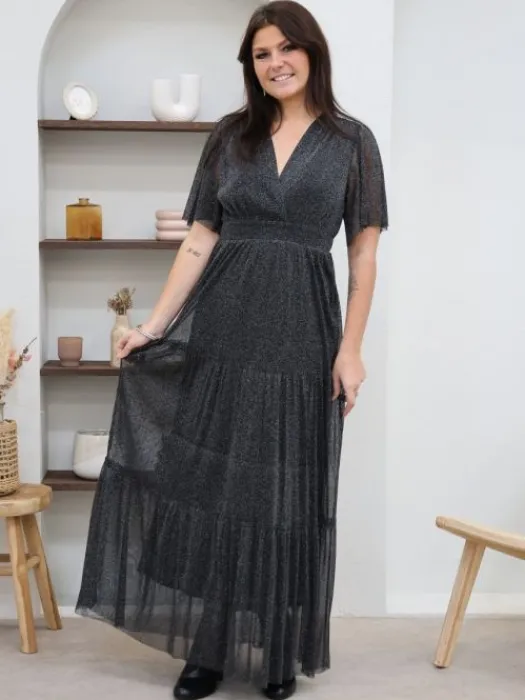 Discount Robe longue Tilda Argent Robes