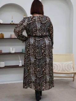 Sale Robe longue Tissia Marron Robes|Collection Belle Taille