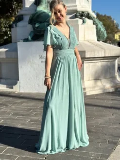 Fashion Robe Pia Vert sauge Collection Cérémonie
