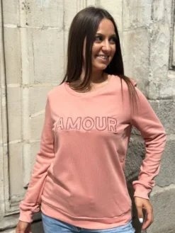 Best Sale Sweat Mathilde Rose Pulls Et Gilets