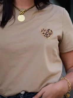 Shop Tee shirt Louise Beige Tops & Teeshirts