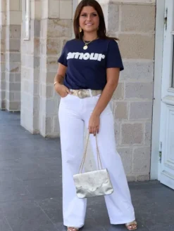 New Tee shirt Oriane Marine/Blanc Tops & Teeshirts