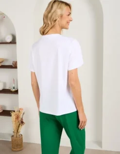 Outlet Tee shirt Syssie Blanc Tops & Teeshirts