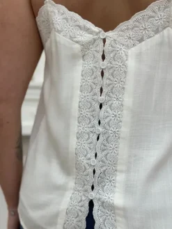 Outlet Top Leia Blanc Tops & Teeshirts