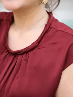 Outlet Top Livia Burgundy Tops & Teeshirts