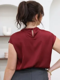 Outlet Top Livia Burgundy Tops & Teeshirts
