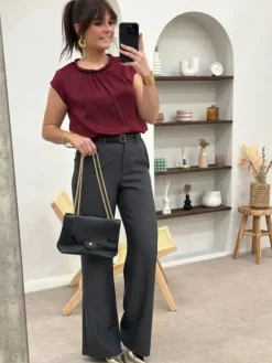 Outlet Top Livia Burgundy Tops & Teeshirts