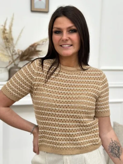 Best Sale Top Valentina Camel Tops & Teeshirts