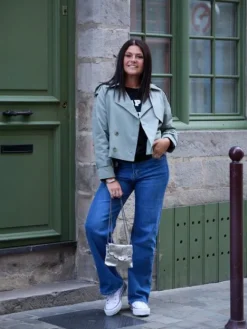 Best Sale Trench Jeannie Vert Gris Vestes