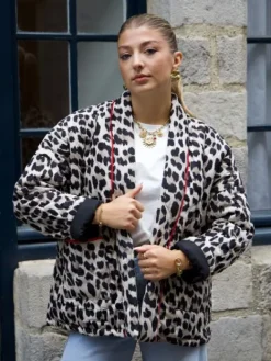 Clearance Veste Ortence Leopard Vestes